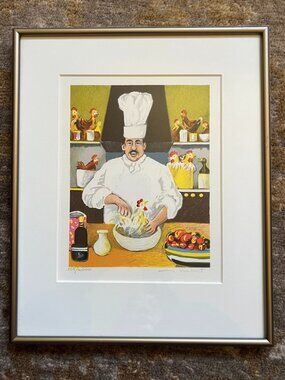 Guy Buffet Limited Edition Lithograph Print, Framed, Signed, Matted & Numbered.